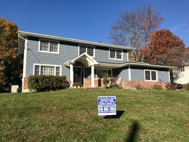 Siding and Portico Project in Suffolk County, NY